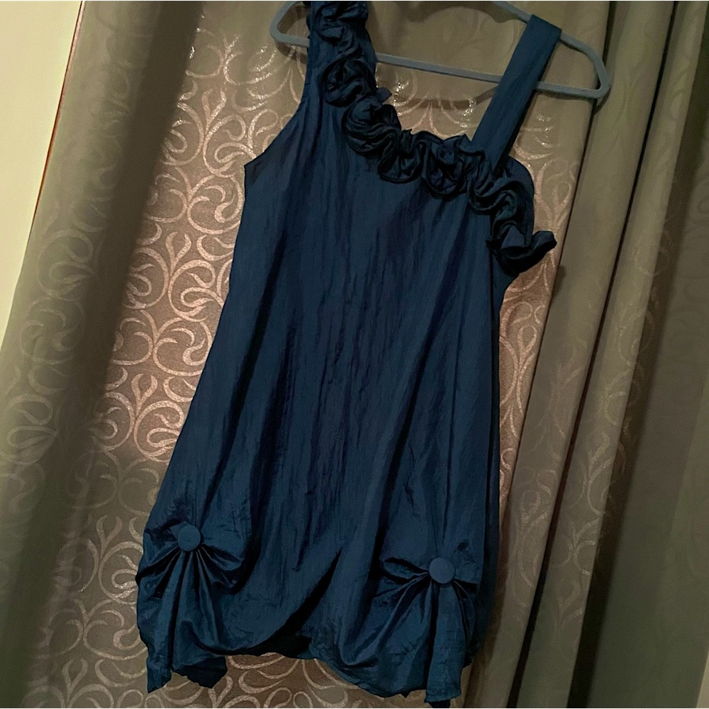 Pretty Angel Fashion Gorgeous Blue Floral Poofy Dress